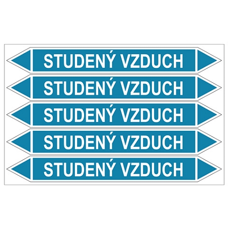 Značení potrubí, studený vzduch